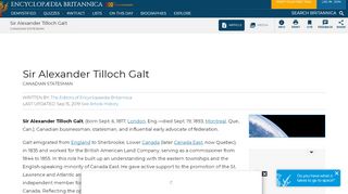 
                            3. Sir Alexander Tilloch Galt | Canadian statesman | Britannica.com