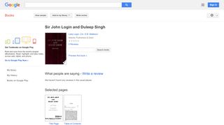 
                            7. Sir John Login and Duleep Singh - Google Books Result