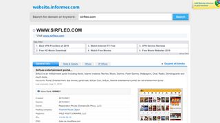 
                            9. sirfleo.com at WI. SirfLeo entertainment portal... - Website Informer