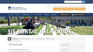 
                            1. SIS Portal Login - Los Angeles Mission College