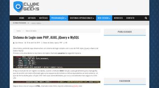 
                            4. Sistema de Login com PHP, AJAX, jQuery e MySQL - Clube dos ...