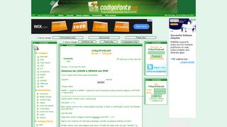 
                            6. Sistema de LOGIN e SENHA em PHP - CódigoFonte.net