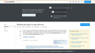 
                            4. Sistema de login no asp.net mvc - Stack Overflow em Português