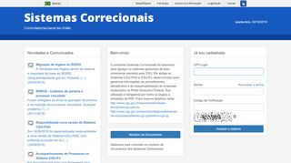 
                            6. Sistemas Correcionais - Procedimentos ... - siscor.cgu.gov.br