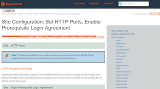 
                            4. Site Configuration: Set HTTP Ports, Enable Prerequisite Login ...