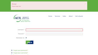 
                            2. Site Login - ACS Benefit Services