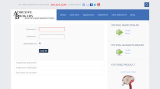 
                            1. Site Login - Adhesive Brokers