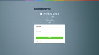 
                            2. Site Login - pythonsignals.com
