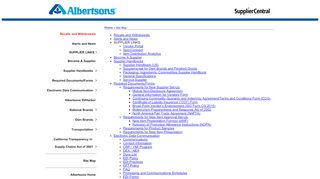 
                            1. Site Map - AlbertsonsNet for Suppliers - Safeway