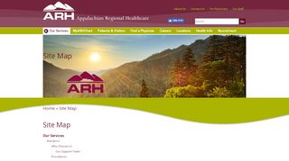 
                            3. Site Map - Appalachian Regional Healthcare