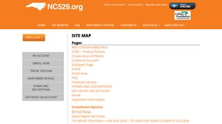 
                            4. Site Map - NC 529 - North Carolina College Savings Plan