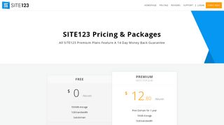 
                            4. SITE123 Pricing | Upgrade to Premium - SITE123