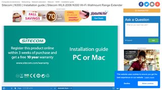 
                            9. Sitecom WLX-2006 N300 Wi-Fi Wallmount Range …