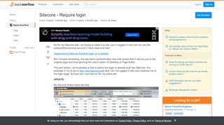 
                            9. Sitecore - Require login - Stack Overflow