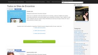 
                            7. Sites de encontros por categoria: Encontros Casuais ...