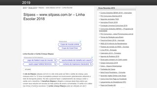 
                            7. Sitpass – www.sitpass.com.br – Linha Escolar - 2019