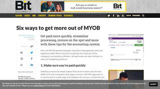 
                            8. Six ways to get more out of MYOB - Services - Software - Business IT
