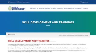 
                            6. Skill Development and Trainings - ipr.ap.nic.in