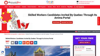 
                            6. Skilled Workers Candidates Invited By Quebec Through Its Arrima Portal