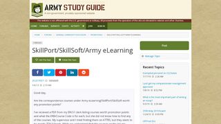 
                            5. SkillPort/SkillSoft/Army eLearning | Army Study Guide