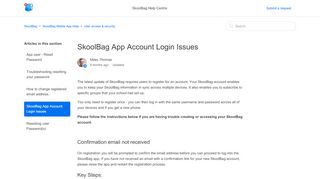 
                            2. SkoolBag App Account Login Issues – SkoolBag