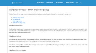 
                            6. Sky Bingo | 600% Bonus