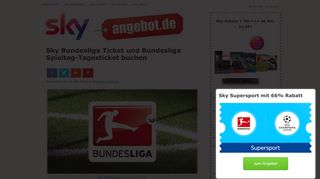 
                            9. Sky Bundesliga Ticket und Bundesliga Spieltag …