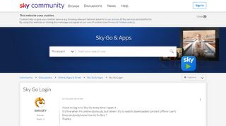 
                            3. Sky Go Login - Sky Community