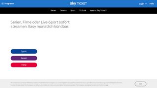 
                            1. Sky Ticket - Filme, Serien und Sport online ansehen