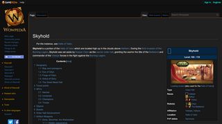 
                            5. Skyhold - Wowpedia - Your wiki guide to the World of Warcraft