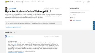 
                            11. Skype For Business Online Web App URL? - Microsoft Community