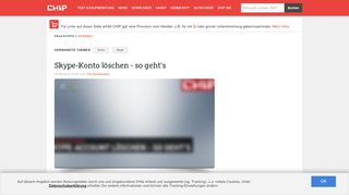 
                            6. Skype-Konto löschen - so geht's - CHIP