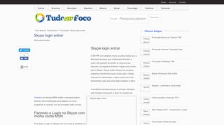 
                            5. Skype login entrar - Tudo em Foco