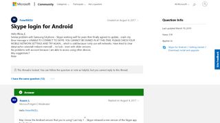 
                            4. Skype login for Android - Microsoft Community