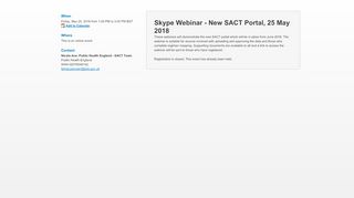 
                            5. Skype Webinar - New SACT Portal, 25 May 2018 - Constant Contact