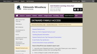 
                            9. Skyward Family Access - Edmonds-Woodway High