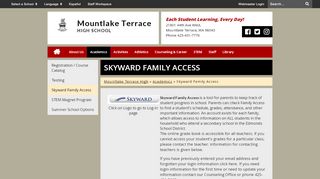 
                            4. Skyward Family Access - Mountlake Terrace High School