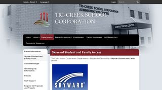 
                            6. Skyward Student and Family Access - Tri-Creek School Corporation