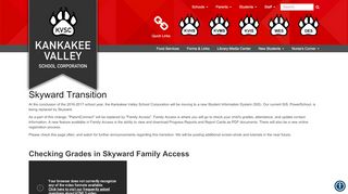
                            2. Skyward Transition - Kankakee Valley School Corporation