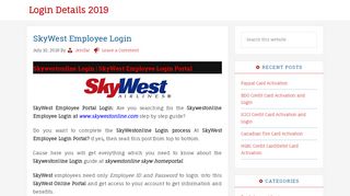 
                            3. SkyWest Employee Login - weblogin.info