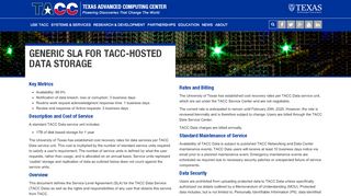 
                            8. SLA for TACC-hosted Data Storage - Texas Advanced Computing ...
