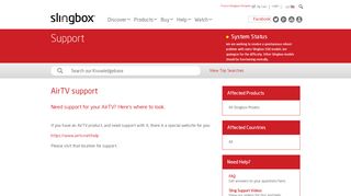 
                            6. Slingbox.com - AirTV support