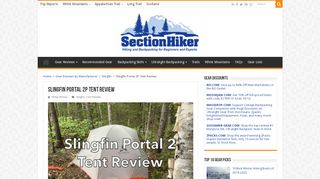 
                            5. Slingfin Portal 2P Tent Review - Section Hikers Backpacking Blog