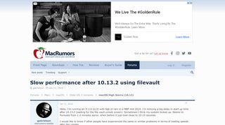
                            4. Slow performance after 10.13.2 using filevault | MacRumors Forums