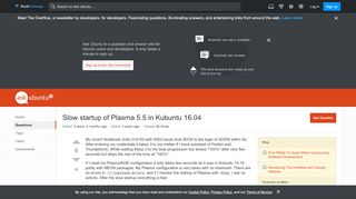 
                            4. Slow startup of Plasma 5.5 in Kubuntu 16.04 - Ask Ubuntu