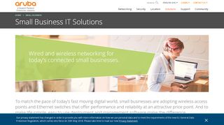 
                            4. Small Business (SMB) Network Solutions | Aruba