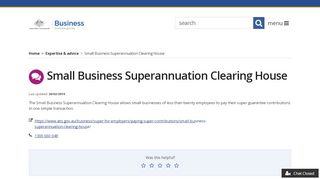 
                            3. Small Business Superannuation Clearing House | business.gov.au