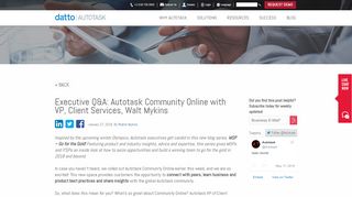 
                            4. Smart IT Blog - Executive Q&A: Autotask Community Online with VP ...