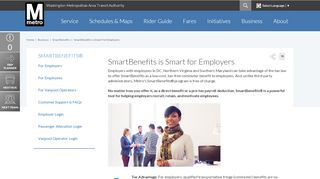 
                            10. SmartBenefits is Smart for Employers | WMATA