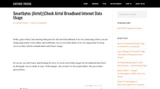 
                            6. Smartbytes (Airtel) |Check Airtel Broadband Internet Data ...